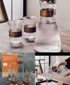 Water set 4pcs glass 1 pcs jug glass merterial