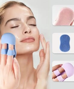 Silicone Finger Face Scrubber, Manual Facial Cleansing Brush