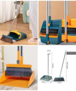 Attachable broom with dustpan SK