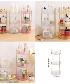 3 layer rotating cosmetics organizer SK