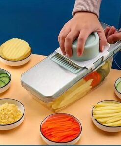 5 in 1 Multi-functional Vegetable Cutter, Washing, Draining, Dicing, Stainless Steel Shredder, Planer, Slicer, and Shredder