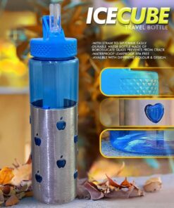 Water Bottle for Travelling/Steel Water Bottle with Ice Pack/Water Bottle with Sipper for Gym