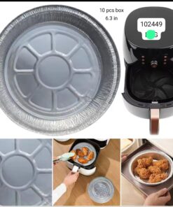 Disposable aluminium Air fryer size 6×3inch pack of 10