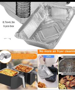 Disposable aluminium Air fryer size 8.7inch pack of 6