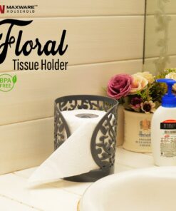 Plastic floral Small-Size Tissue Paper Roll Holder
