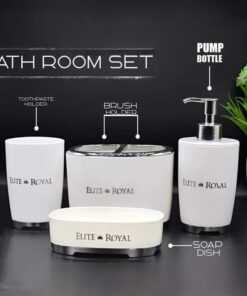 Elegant 4Pieces Bath Set with Box | Best Quality plastic