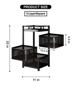 Kitchen Trolly Square 3 Layer