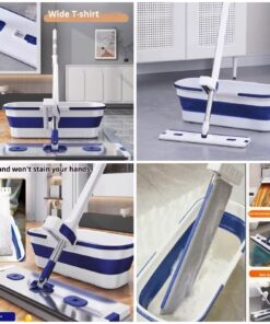 Twist Mop with Folding Silicon Bucket