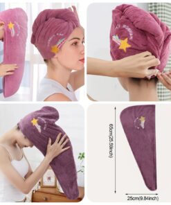 Magic Microfiber Shower Cap Women Girl's Towel Bath Hats for Women Dry Hair Cap Quick Drying Soft for Lady Turban Head