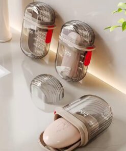 Travel Soap Dish With Drain Water Bathroom Supplies Portable Gadgets For Traveling Holder Container Accessories Case Storage Box