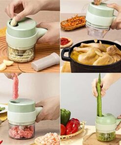Handheld Electric Vegetable Cutter Set,Vegetable Chopper,Electric Food Chopper,Wireless Food Processor For Garlic Pepper Chili Onion Celery Ginger Meat With Brush