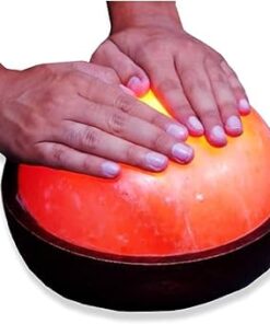 9" Himalayan Dome Lamp with wooden Base w/ 15-Watt Bulb