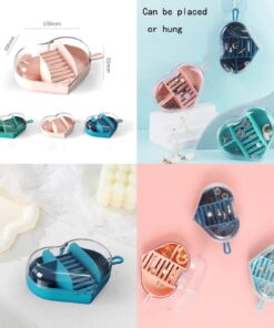 Heart Shape Small Jewelry Storage Organizer Portable Travel for Rings Gifts Girls Women( Mix Random Colours)