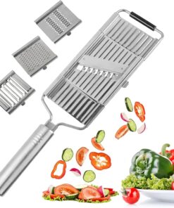 Multi-Purpose Vegetable Slicer,Stainless Steel Shredder Cutter Grater Slicer,Manual Food Chopper Vegetable Cutter Kitchen Tools