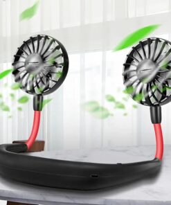 Portable Wearable Neck Fan with 360° Rotation, USB Rechargeable, Lightweight Design for Outdoor, Office, Travel & Sports – Perfect Gift Idea, Portable Fan