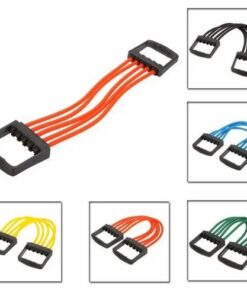 Chest Expander Resistance Band Sports Chest Expander Adjustable 5 Spring Latex Chest Expander for Chest Expander Resistance Training