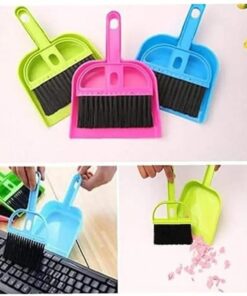 Mini Desktop Dustpan and Brush Set - Small Broom and Dustpan Combo for Household Cleaning - Table Sweeper Shovel for Living Room, Bedroom, Kitchen