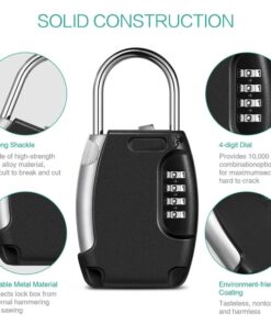 Home Lock Box 4 Digit Combination Keys Locks Wall Mounted Key Safe Storage Outdoor Waterproof Key Box