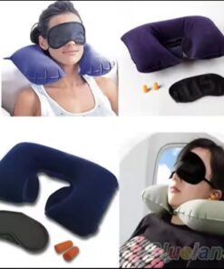 Neck pillow with eye mask