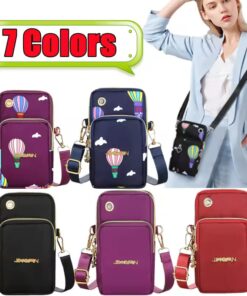Three-layer Arm Bag, Outdoor Sports Arm Bag, Women's Casual Mobile Phone Bag, Nylon Crossbody Bag