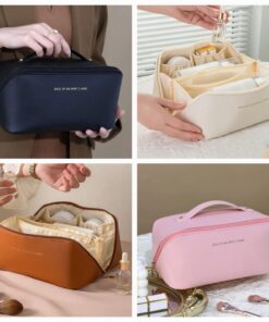 Leather cosmetics pouch SK