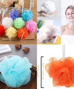 Bath Jali Sponge Shower Loofahs Exfoliator Scrubber Ball Mesh Pouf Bath Big Size