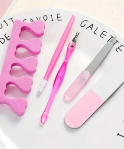 9 Pcs Nail Tool Set with Nail File and Polishing Strip, Stainless Steel Cuticle Scissors and Nail Repair