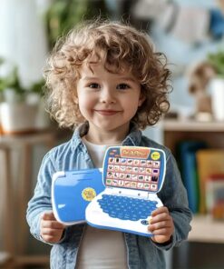 Children's Learning Laptop Toy, Skills with Alphabet and Number Keyboard Toya Suitable for Boys and Girls. The Perfect Holiday Gift, Birthday Present  Cell Operated