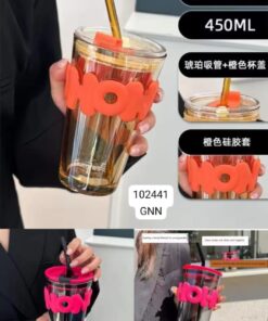 Straw glass merterial glass 450ml