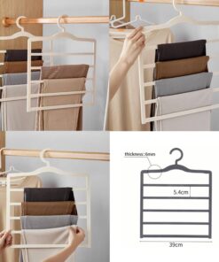 Plastic 5 layer Pants Towel & Scarf Organizer Hanger