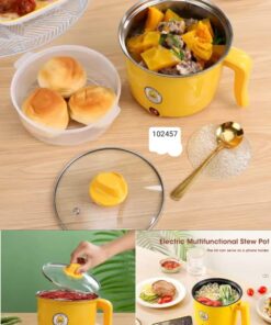 Electric Cooker 1.8L Electric Hot Pot Multifunctional Stewpot Steamer 1-3 People Cooking Pot Home Dormitory Electric Hot Pot