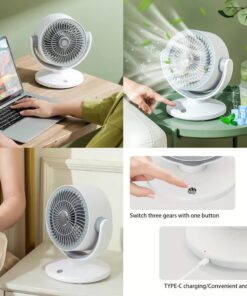Mini Air Circulator Fan, Vortex Fan, Desk Fan, Portable Fan, 3 Speed Settings,  Rotation Shake Head,   For Bedroom Fan Cooling Fans