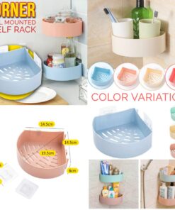 Wall Mounted Toilet & Bathroom Corner Shelf Rack