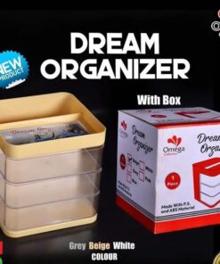 Dream Organizer Rotating Makeup Organizer | Layered Cosmetics Storage Box Makeup Stationary Organizer - Versatile Desk Makeup Organizer Cosmetic Organizer for Bathroom Bedroom Offices