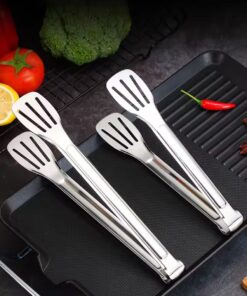 Stainless Steel Food Clip BBQ Steak Meat Clamp Tong Kitchen Cooking