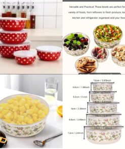 5pcs bowl set with cover tam cheeni merterial