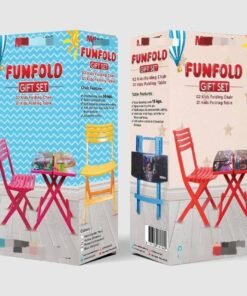 Multi Colours Kids Folding Portable chair & table    (1 Table + 2 Chairs)