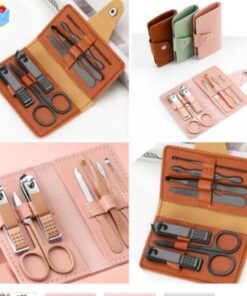 Professional Manicure Pedicure Set, Nail Clippers Grooming Kit with Portable Travel Case, Cuticle Nippers, Cutter Tool, Unscented Tools & Accessories, 7 in 1