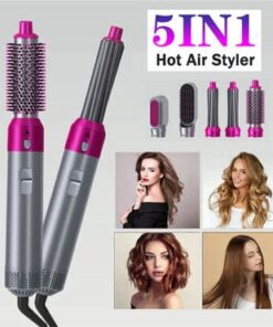 5 in 1 Hot Air Styler hair straightener, Dryer Comb Multifunctional Styling Tool for Curly Hair machine for Straightening Curling Drying Combing Scalp Massage Styling