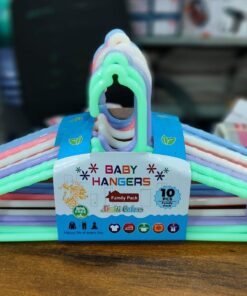 Multipurpose plastic childrens clothes hangers set (Pack of 10) Set