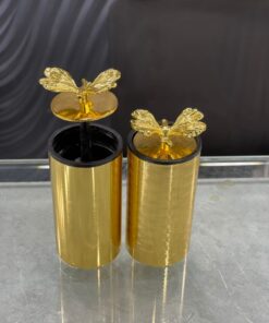 Golden Flower Toothpick Holder