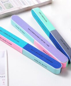 Nail File and Buffer Block Nail Buffering Files Washable Emery Boards Frosted Sponge