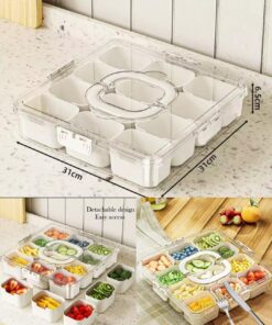 12 compartment storage box acrilic