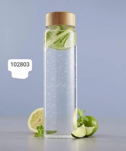 Glass bottle 500ml wood lid