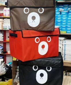 Woven Bear Storage Bag with LID (Mix/Random colour)