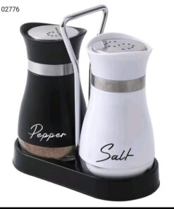 Salt and pepper set glass merterial