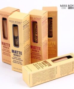MISS ROSE Matte Liquid Foundation Cream Soft Matte Long Wear Oil Control Concealer Fashion Basic Makeup Beauty  IVORY 6 BEIGE 2