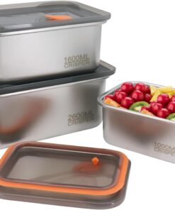Crispers Stainless Steel Food Storage 2600 ml