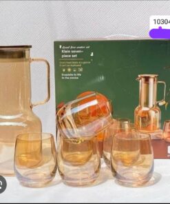 Water set glass merterial 6pcs glass