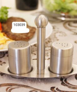Stainless steel salt and pepper
